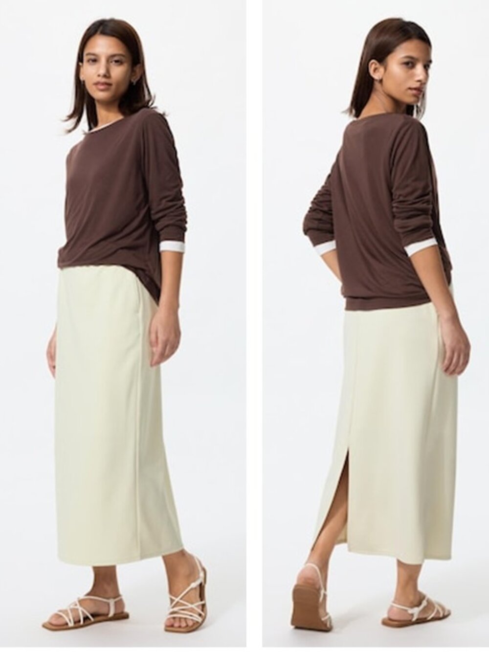 UNIQLO JAPAN Crepe Jersey Narrow Skirt